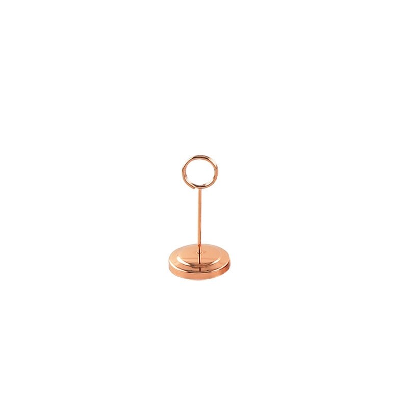 4/6/8/10/12 Inch Tafel Nummer Houder Stand Plaats Kaarthouders Tafelblad Menu Teken Recept Clip kaarthouder Voor Bruiloft: Rose gold-10.5CM