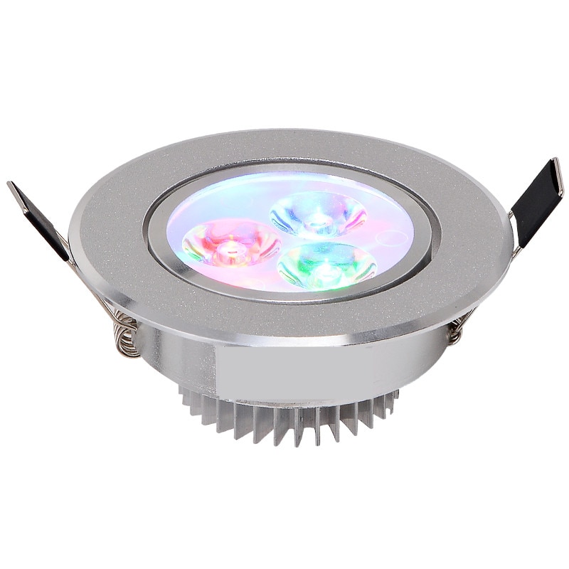 LED Plafond Lamp 9W Down Verlichting RGB Met Afstandsbediening Verzonken gloeilampen AC220V 3W Downlight verjaardagsfeestje Kleurrijke lichten