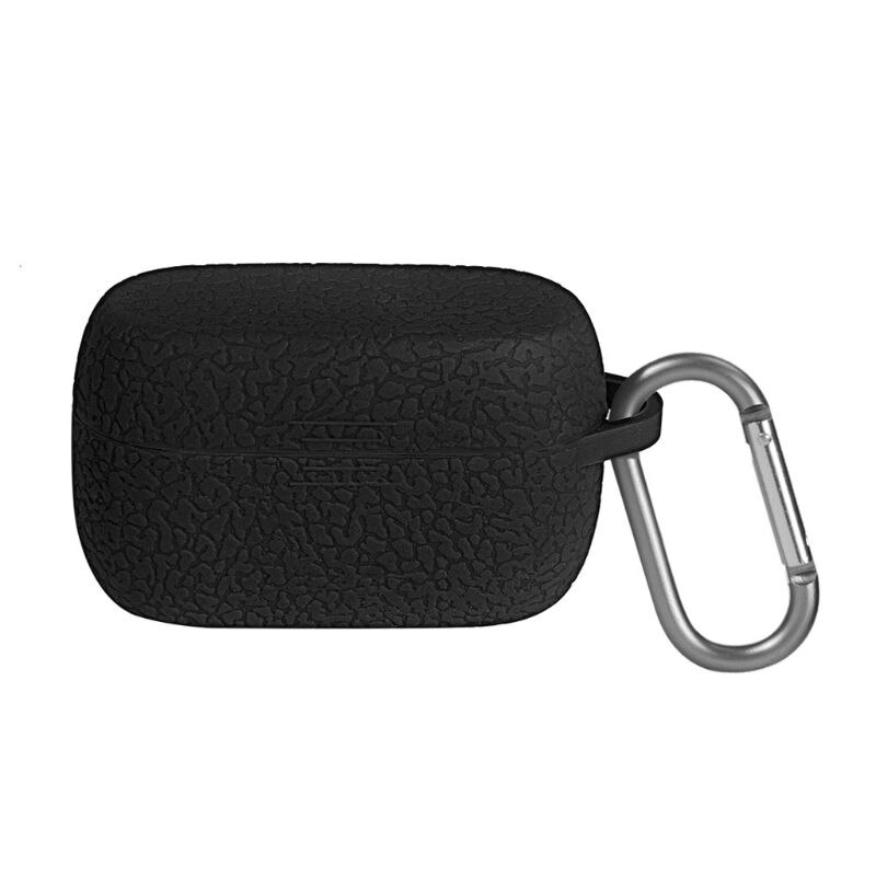 Silicone Oortelefoon Case Beschermende Cover Volledige Shell Voor Jabra Elite Actieve 75 T: Black