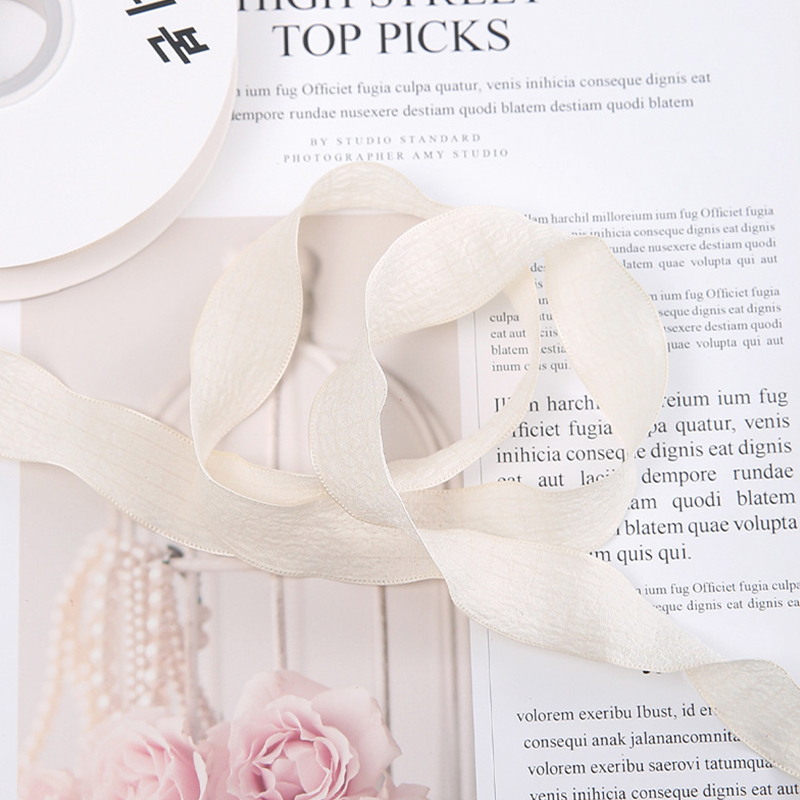 10 Yards Handmade Frayed Edged Chiffon Silk Ribbons DIY Wedding Invitation Wrapping Bouquets Packaging Party Decorations: Black Nickel