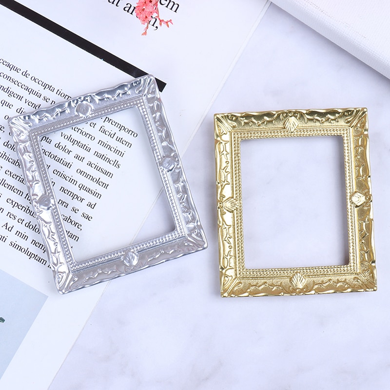 1/12 Doll House Miniature Resin Photo Frame Simulation Furniture Model Toy 7.3cmx6.0cm