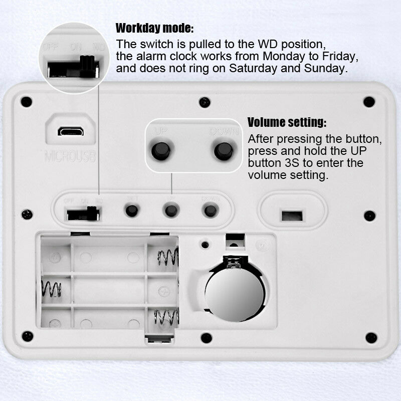 Budziki stojak na wrażliwy na nacisk akumulator inteligentny budzik mata dywanik podłogowy doprowadziło czas Dom dekoracje
