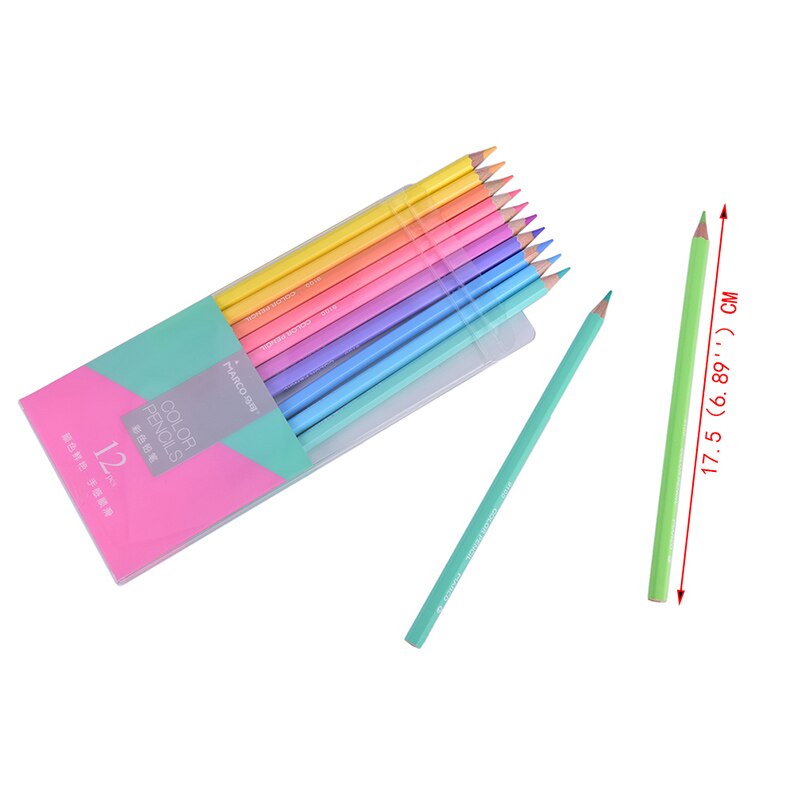 Pastel Kleuren Potloden 12 Stk/set Zachte Trendy Niet Giftig Kleur Potlood Voor School Kid