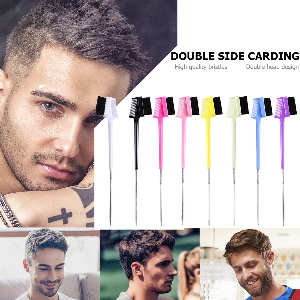 Edge Brush Comb Vendor Double Sided 3 in 1 Edge Control Brush For Baby Hair Salon Hair Comb Brushes Beauty Tools
