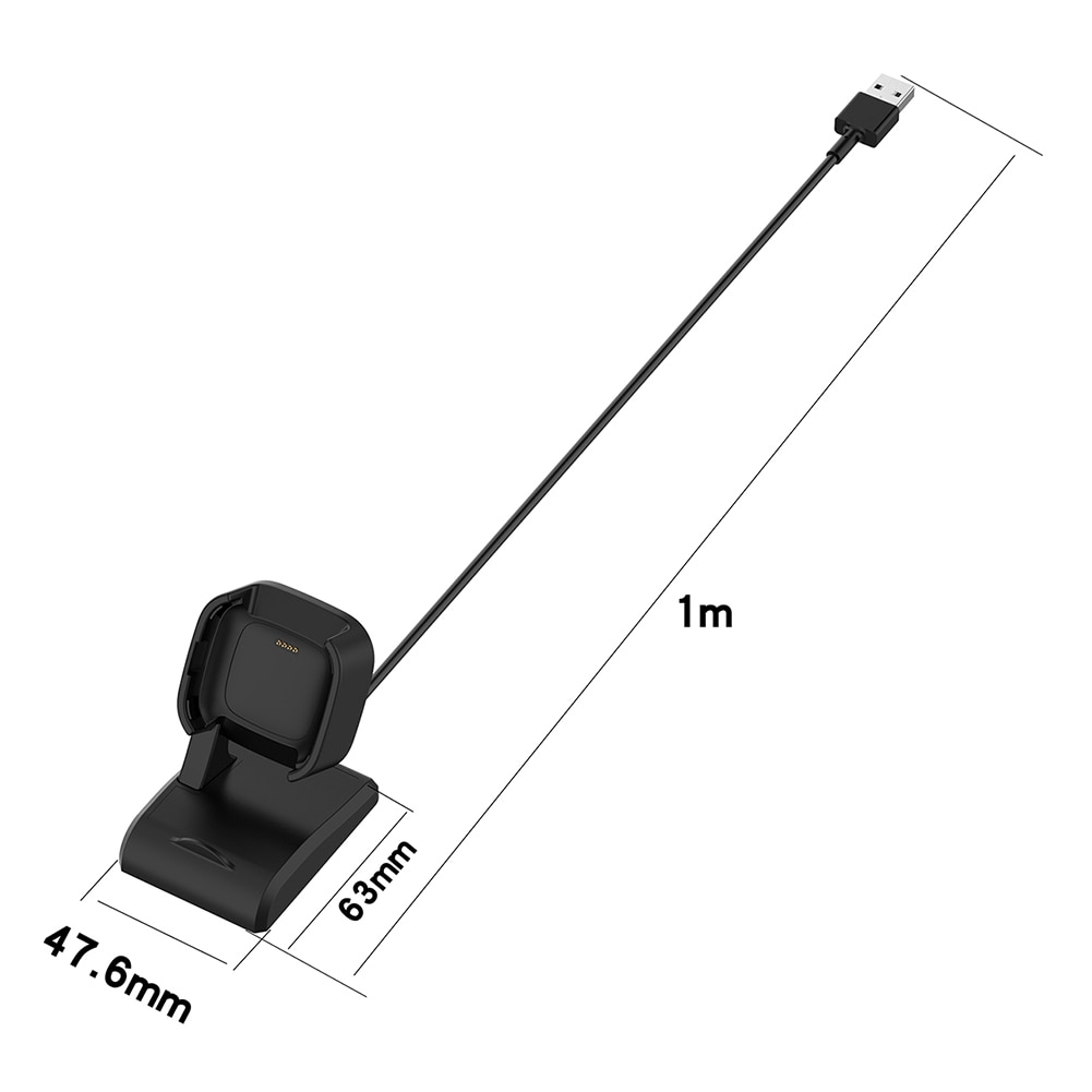 USB Fast Charger Dock Stand Cable Charging Cradle Watch Comfortable Element for Fitbit Versa 2 Smart Watch