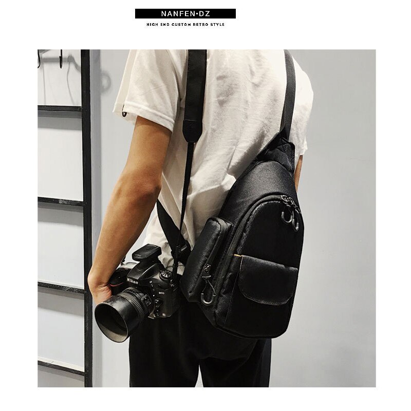 Mochila para cámara de fotos para Sony A7, A7RII, A7III, A6500, A6600, Fujifilm, X-A7, XT200, X-T100, bolsa de pecho de viaje, bolso de hombro