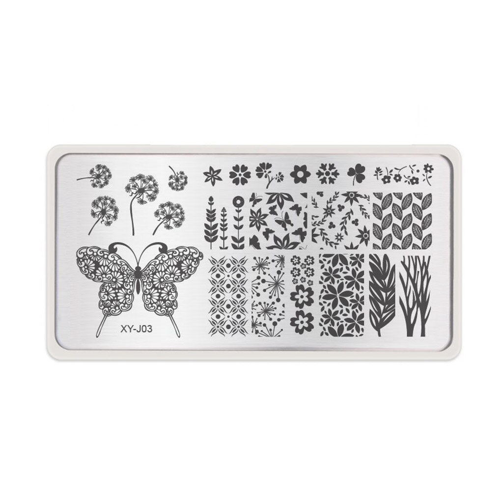 Pochoirs à ongles en , 1 pièce, modèles de tampons pour vernis à ongles en Gel, plaque d'image de manucure: 3