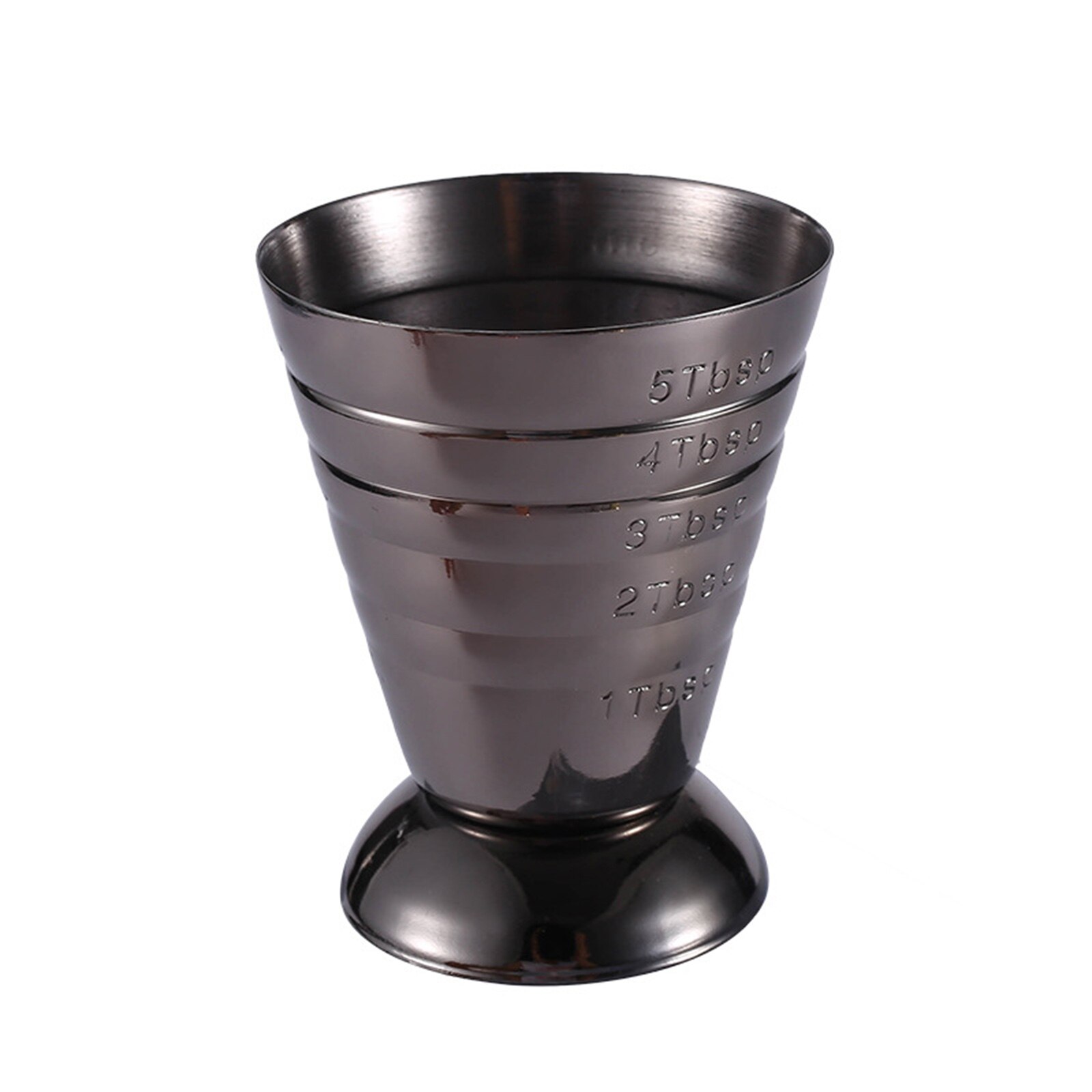 Ounce Jigger Bar Cocktail Drink Mixer Liquor Measuring Cup 75ml Measuring Shot Cup Stainless Steel Mojito Measurer Coffee Mug: Black