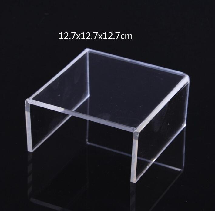 3Mm Acrylic U-Shaped Transparent Display Rack Stand Counter Bracket Tray Shelf Cosmetics Organization Clear Showcase Cup Cake: 12.7x12.7x12.7cm