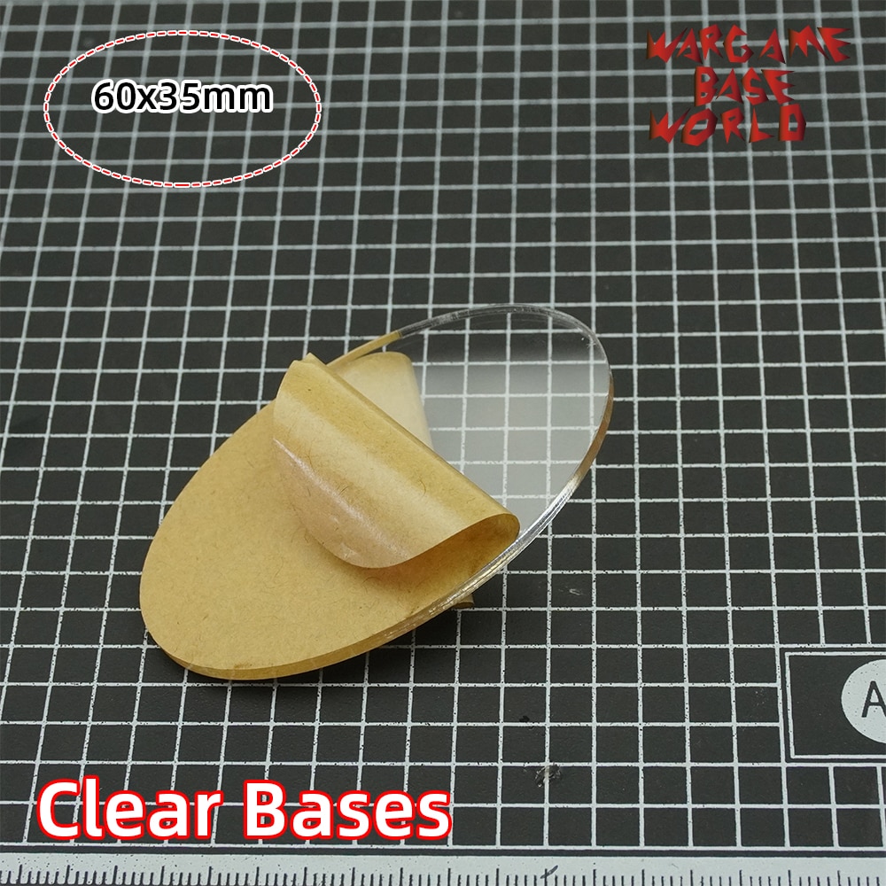 Transparant/Clear Bases Voor Miniaturen-Wargame Oval Bases 60X35 Mm Oval Bases