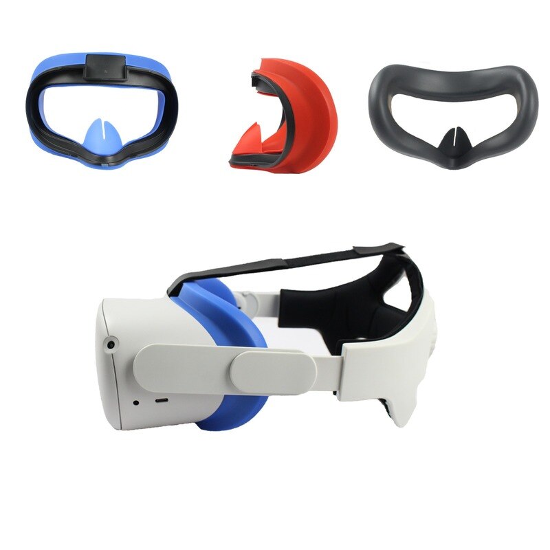 Silikone øjenmaske cover pad til oculus quest 2 vr headset åndbart anti-sved lys blokerende øjen cover til oculus quest 2