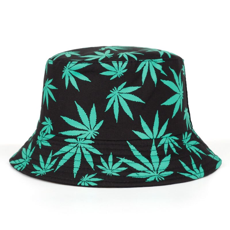 Visser Hoeden Mannen Vrouwen Maple Leaf Emmer Hoed Hip Hop Borduren Katoen Outdoor Zomer Casual Swag Emmer cap: Donkergrijs