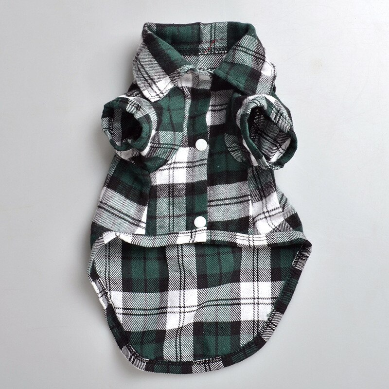 CW011 Haustier hund kleidung retro klassische Plaid Shirt Haustier liefert Nette Hund Welpen kleidung für hunde Hemd drei Farben: Grün / L