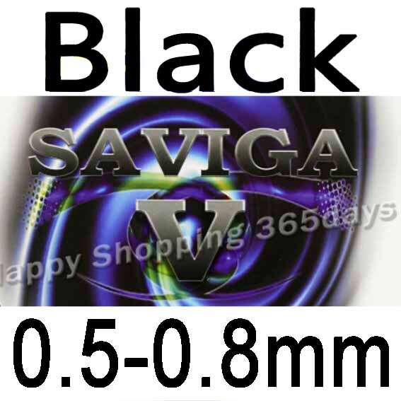 SAVIGA V lange pips-out tischtennis pingpong gummi mit schwamm: black