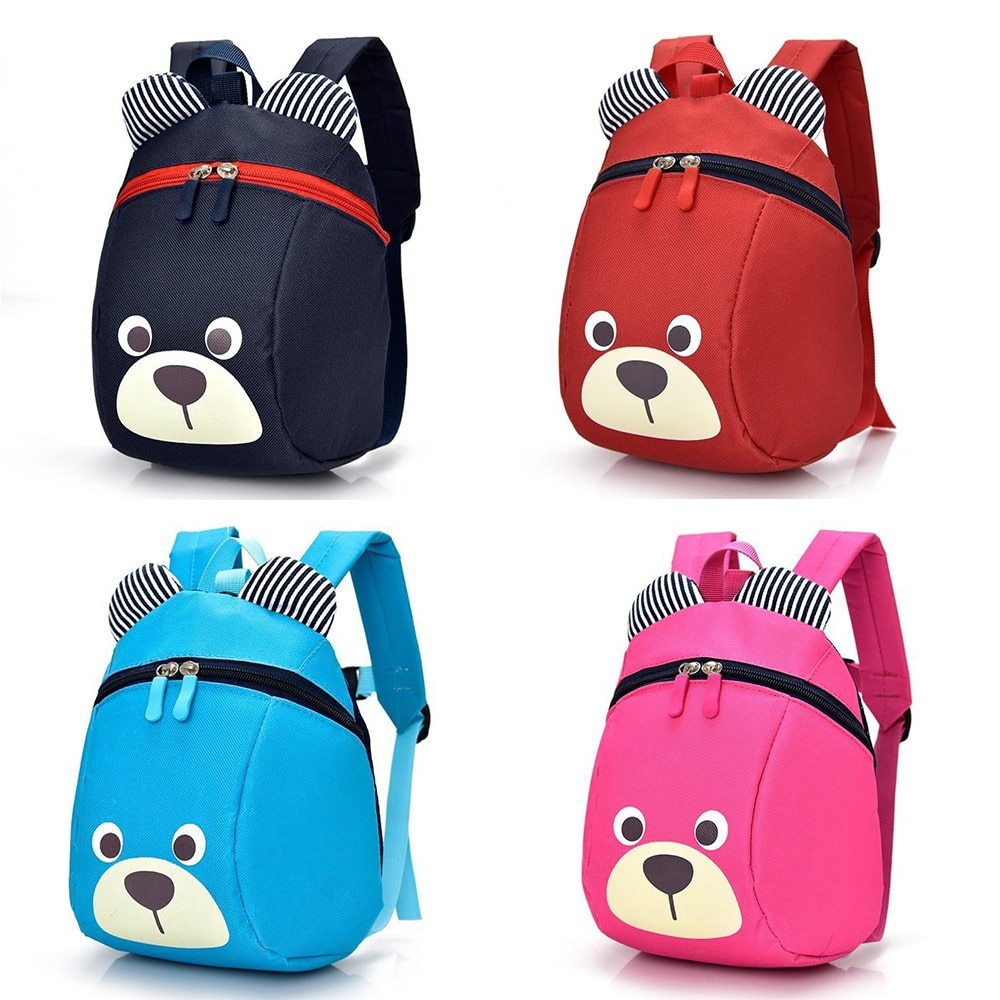 Cartoon Kids School Bags Kindergarten Boys and Girls 1-5 Years Old Children Backpack 3D Cartoon Lovely Bear School Students B