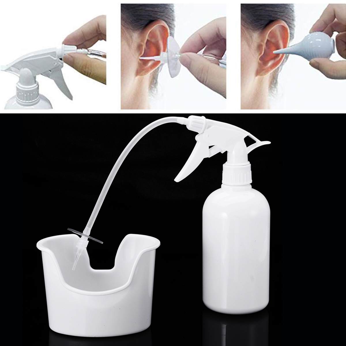 Ear Wax Washing Kit Remover Irrigation Tool Set 500ml Capacity Children Adults Kid Portable Cleaning Washer Rinse Bottle