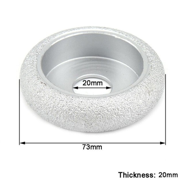 3 \ \ \ "Gesoldeerde Diamant Slijpschijf Vacuüm Romeinse Schurende Voor Steen Haakse Slijper: 75x20x20mm