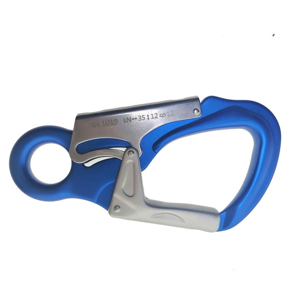 35KN Aluminum Alloy Rock Climbing Mountaineering Carabiner Captive Eye Forged Snap Hook Caving Rescue Auto Locking Clips Clasp