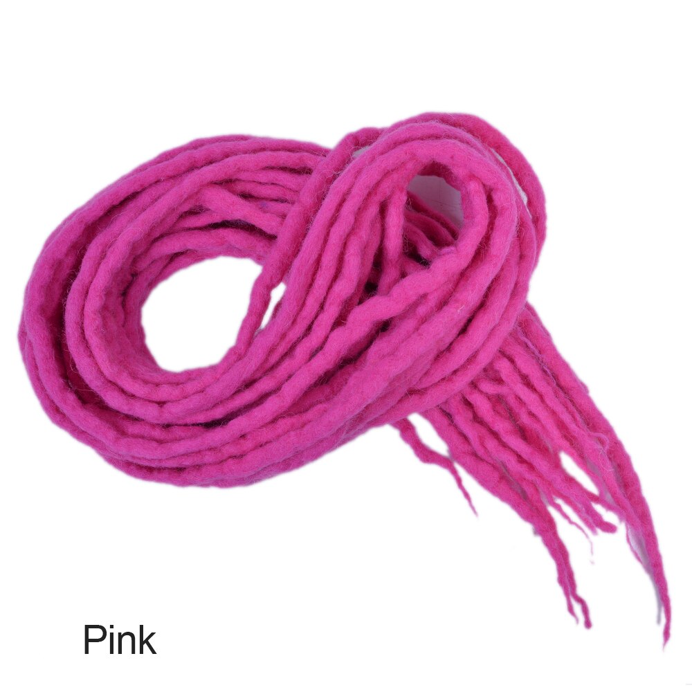 Syntetiske dreadlocks hæklet hår blødt uld dread locs håndlavet fletning hårextensions til afro kvinder mænd hiphop stil: Ombre / 18 inches