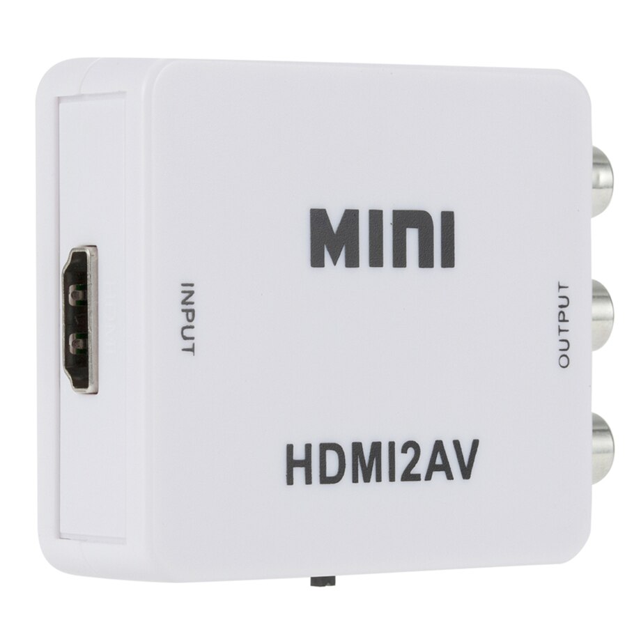 Adaptador HDMI de 1080P compatible con AV Scaler, convertidor compuesto de vídeo RCA a HDMI, caja convertidora CVSB L/R