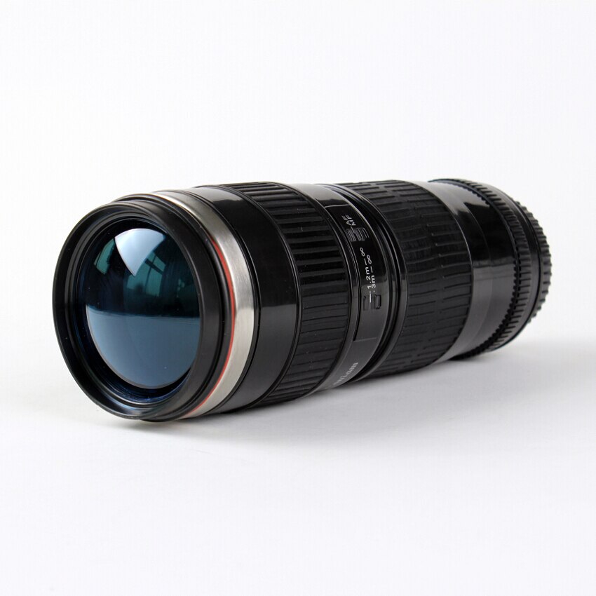 450ml SLR Camera 70-200 Camera Lens Mug Coffee Mug With Lid Fantastic Stainless Steel Milk Caneca Lente Cups Drinkware