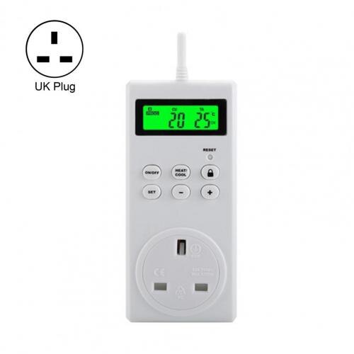 Socket Controller Smart Power Socket Outlet Temperature Sensor Controller Plug Intelligent Relay Switch Home Automation Remote: UK Plug