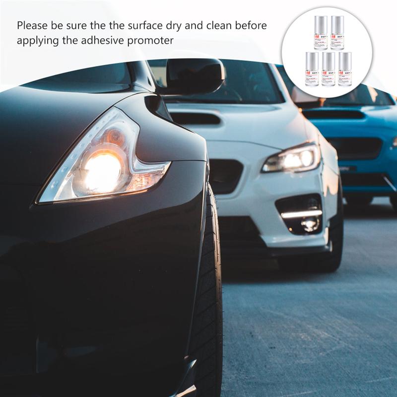 5 Bottles Adhesion Promoter Automotive 10ML Adhesive Tape Primer Glue Enhancers