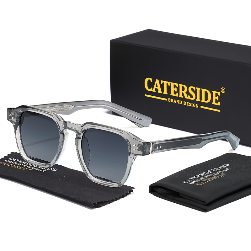 Caterside clássico quadrado óculos de sol masculino núcleo inserção templo marca luxo óculos de sol feminino viagem praia festa festival presentes
