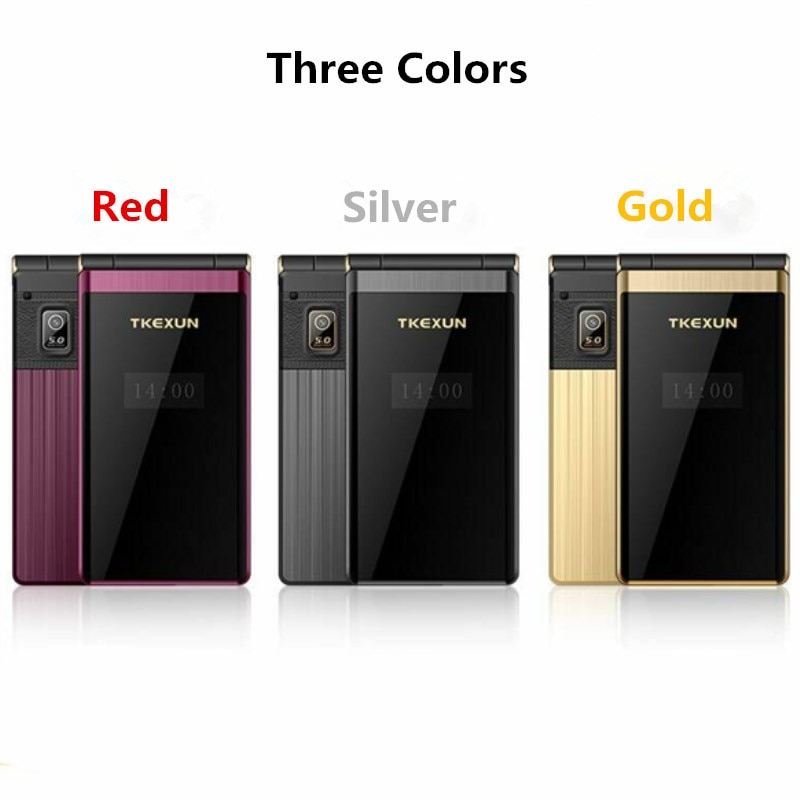 TKEXUN M2 Flip Metall Körper Telefon 3,0 Handschrift Bildschirm Mobile Handy Clamshell Dual Bildschirm Große Batterie Große Tastatur