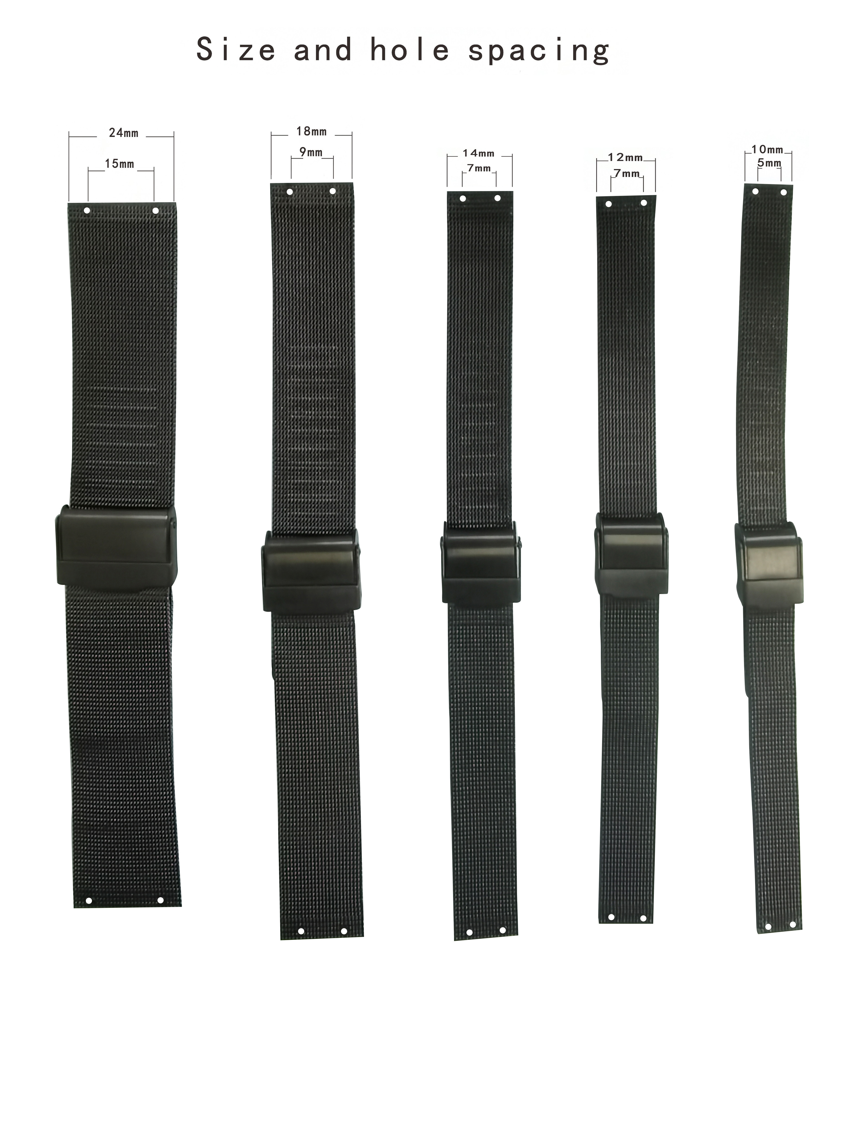 Erstatningsklokkerem til skagen bering unisex-klokker med skrue: Svart / 10mm