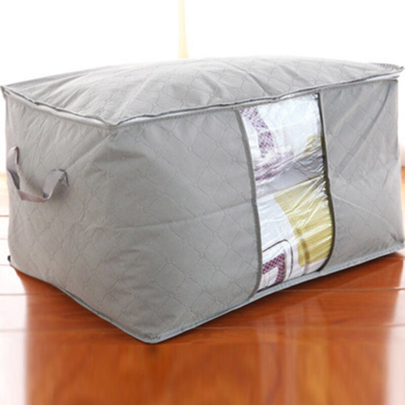 Quilt tæppe holder støvtæt lynlås taske garderobe spar plads organizer non-woven opbevaring stof boks stor kapacitet tøj kuffert