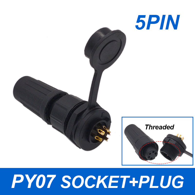 1 Stuks Connector Plastic Waterdichte Stopcontact Ip67 Py07 Z108 Butt Connectors 2pin 3pin 4pin 5pin 6pin 7pin 8Pins: WHITE