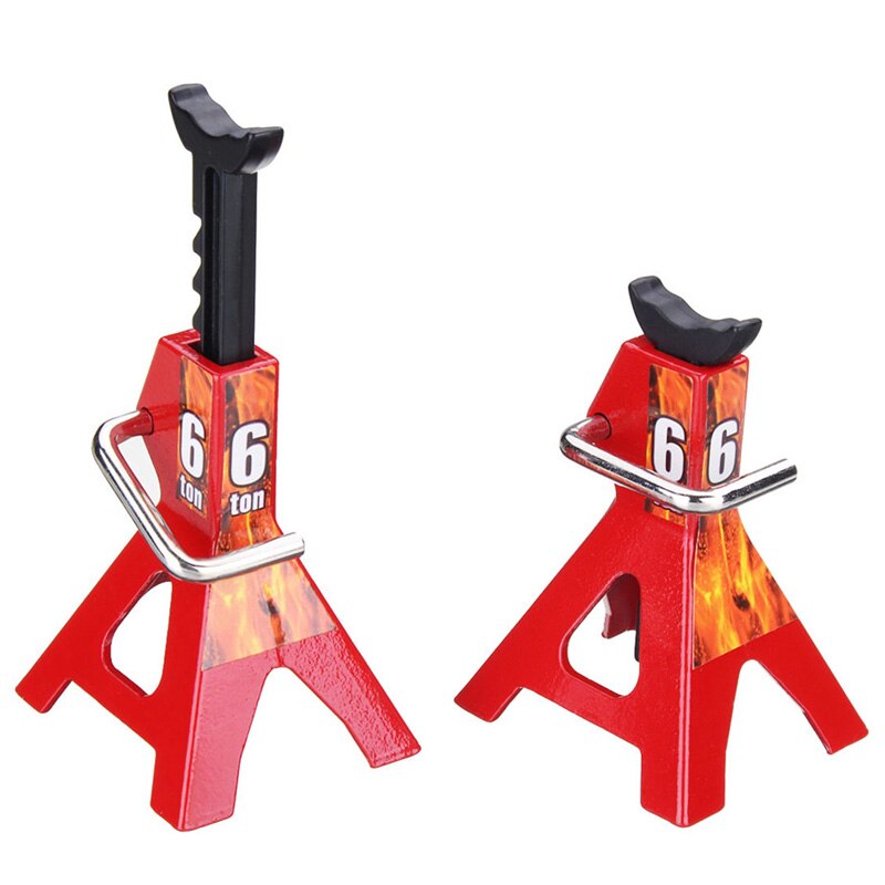 2Pcs 1/10 RC Cars Metal Jack Stands Repairing Tool 2Pcs/Set RC Crawler Climbing Car Repair Tools Diecasts Vehicles Model Parts A: Default Title