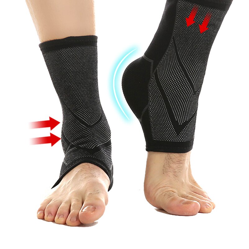 2Pc Ankle Gear Bescherming Enkel Ondersteuning Sport Veiligheid Brace Compressie Pees Band Elastische Bandage Sport Voet Wrap