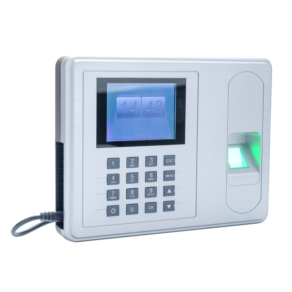 Intelligent Biometric Fingerprint Password Attendance Machine 2.4in Screen Time Attendance Clock Employee Checking-in Recorder