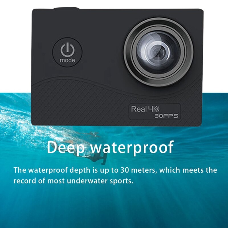 Q6H True 4K High-Definition Sports Camera Slow Motion Camera Outdoor Diving Waterproof Wifi Press Screen 7 Glass