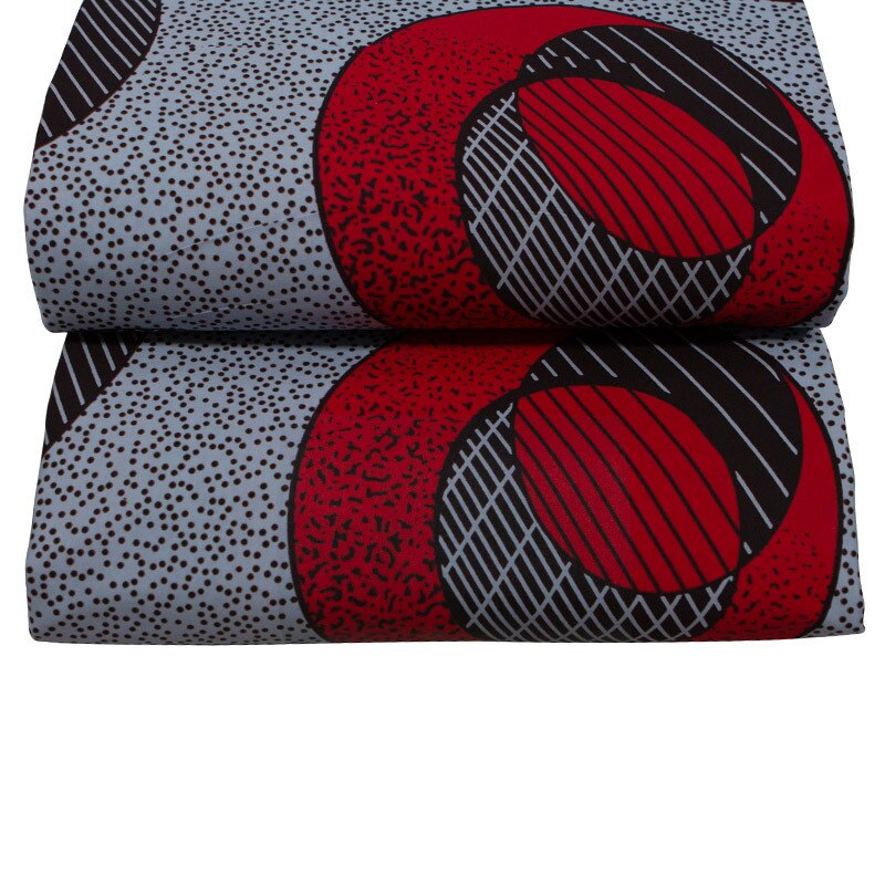 Pretty Pattern Red And Purple Print Pure Cotton African Ankara Veritable Guaranteed Real Wax Fabric 6 Yards