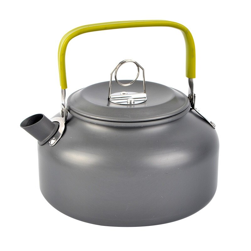 Tetera de Camping, tetera de Camping, tetera de aluminio para exteriores, tetera de senderismo, taza de té portátil compacta ligera con mango de silicona: Default Title