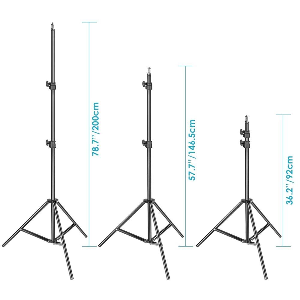 Zayex 2m fotografie Light Stand voor ring Licht Photo Studio Met 1/4 Schroef Statieven