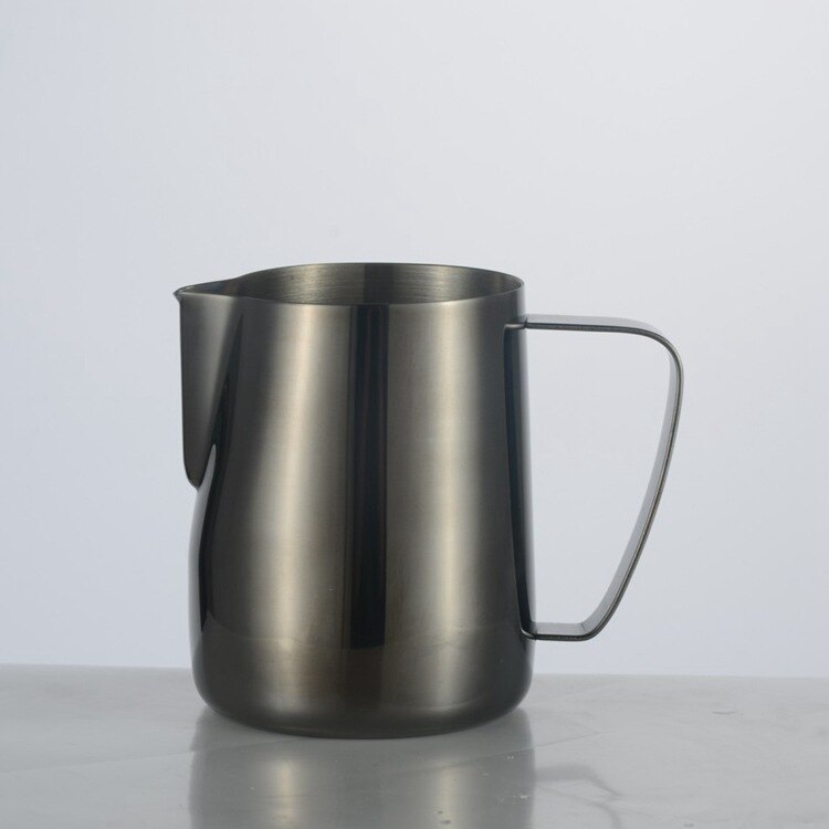 350Ml Espresso Dampende Pitcher Roestvrij Staal Melk Koffie Opschuimen Werper Cup Dampende Pitcher Bier Wijn Drinkware: black-350ml