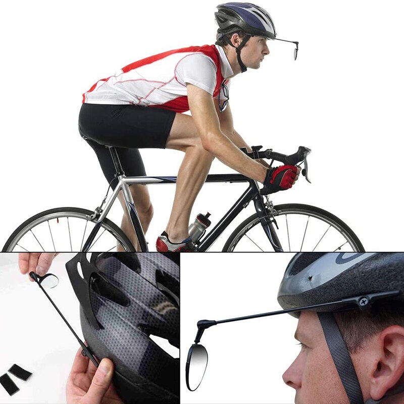 2Pcs Bike Helm Spiegel 360 Grad Einstellbar Fahrrad Rückansicht Helm Spiegel für Erwachsene und Kinder