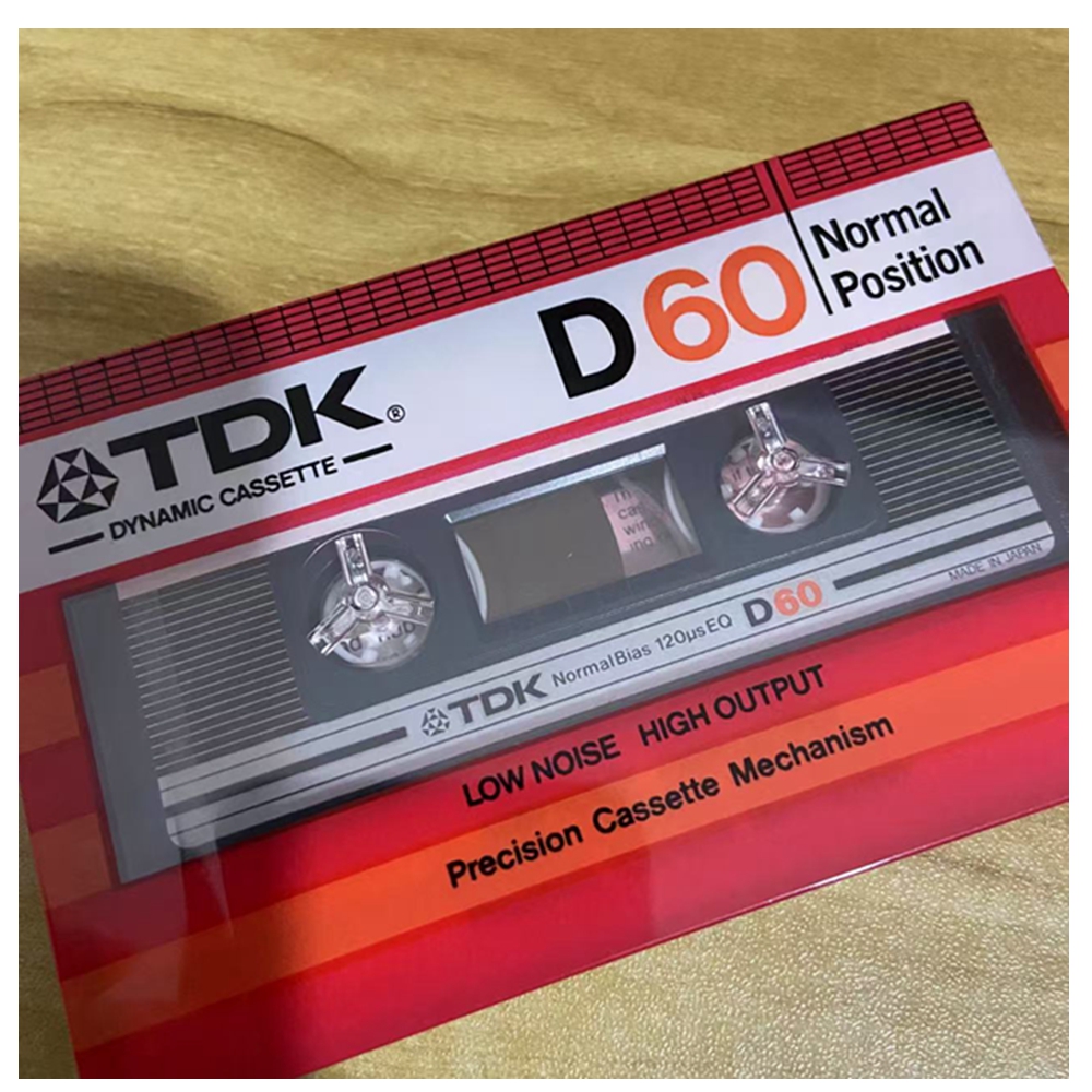 TDK D60 1982 60-minutowa pusta kaseta magnetofonowa do nagrywania dźwięku - uszczelniona (pojedyncza)
