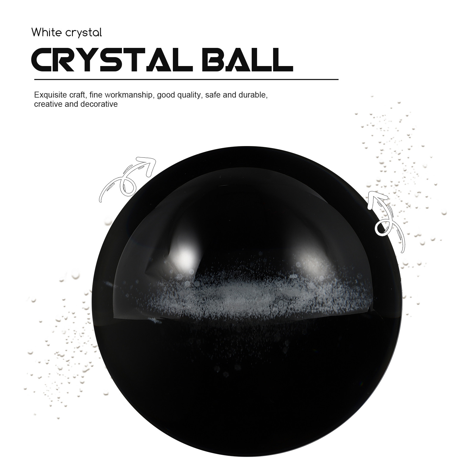 1Pc Carved Crystal Household Furnishing Office Desktop Decor Crystal