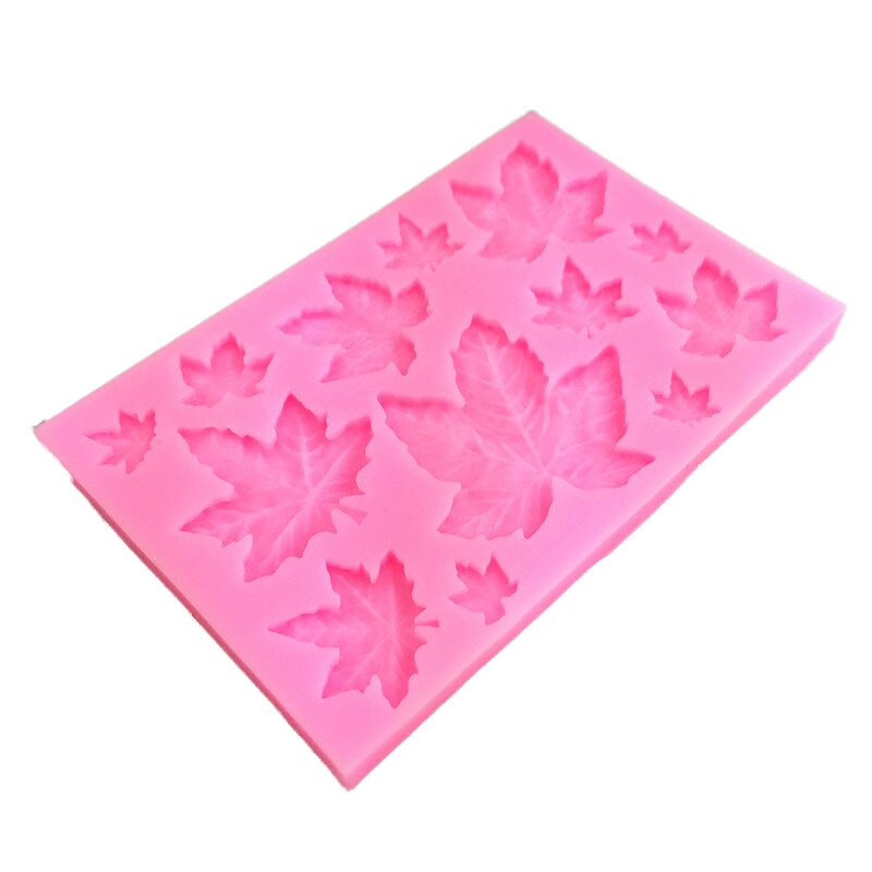 A variety of maple leaf shape baking tools soft clay glue mold chocolate sugar cake decoration