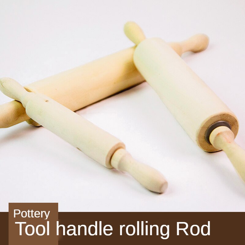 Ceramic Art Roller Clay Forming Tool Rolling Pin Solid Wood Rolling Clay Stick Clay Stick Stick Mud Various Sizes