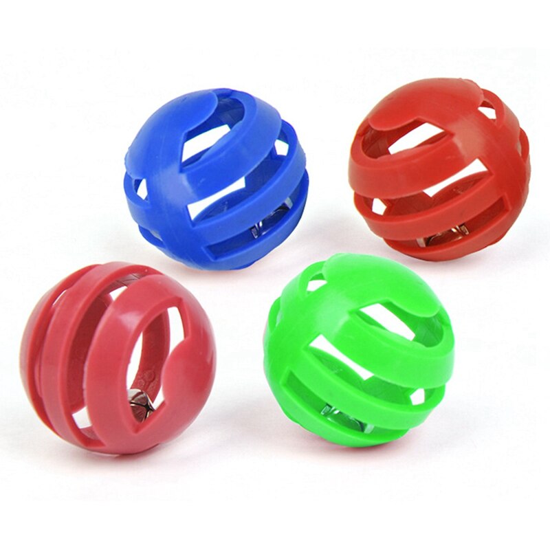 4pcs/Set Funny Cat Ball Toy Hollow Training Cat Interactive Toy Cat Bell Toy For Cats Kitten Pet Interaction Supplies