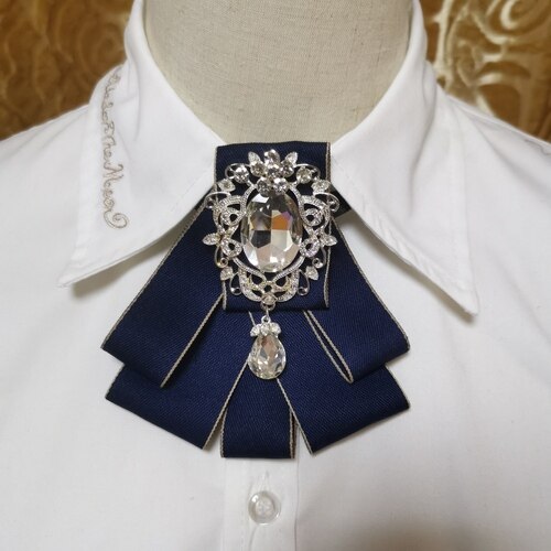 [Jeweled wisiorek] muszka damska styl japońnarty muszka dopasowana koszula sukienka z kokardą ślub prezent dla mężczyzny zestaw dla kobiet: marynarka wojenna