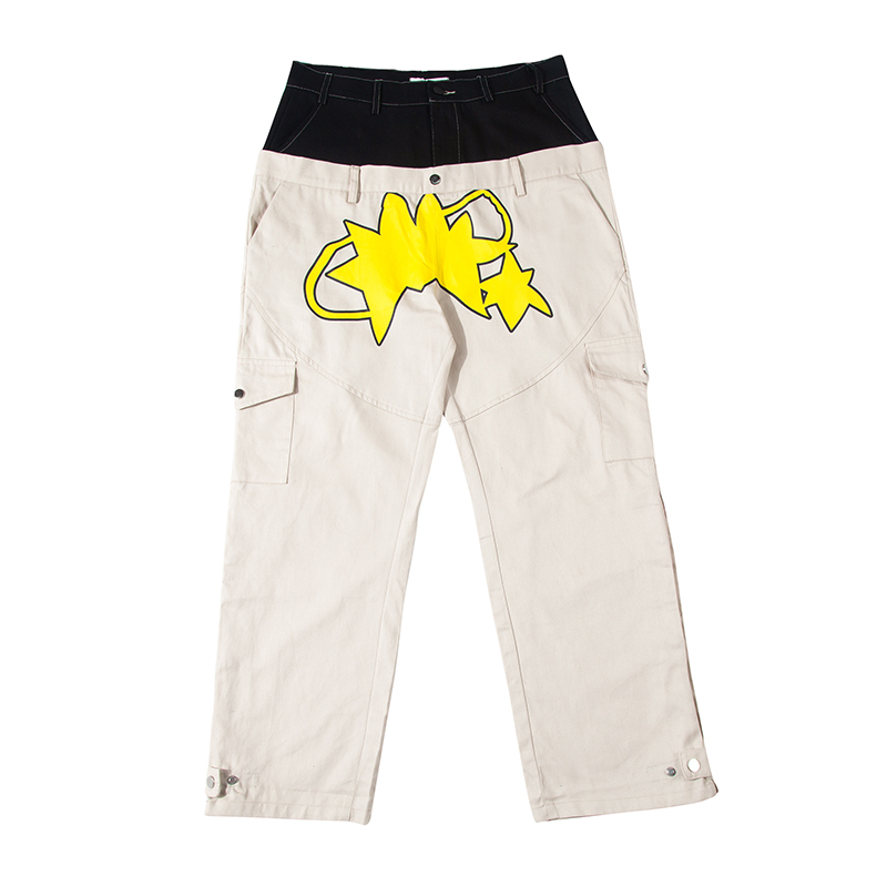 Geborduurde Patch Corduroy Broek Vintage Geïnspireerde Corduroy Broek Met Decora