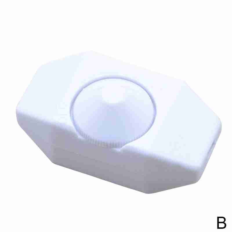 1pc Desk Lamp Dimmer Cord Switch Plug In Table Floor Light Dimming On Off Knob Adjustment Button Switch 1A 220V: One-size white