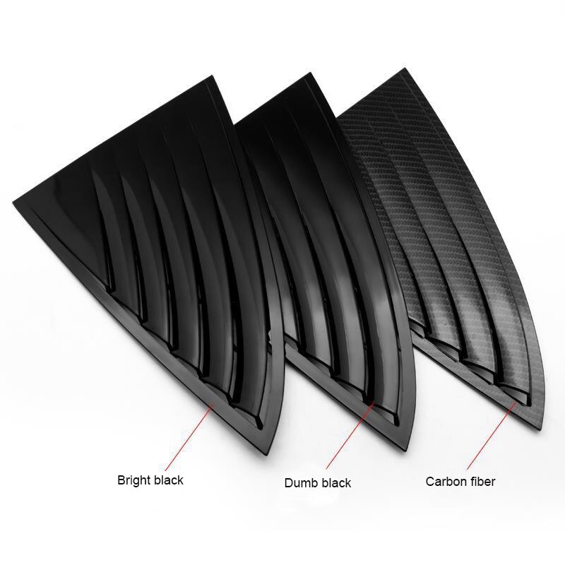 Rear Window Triangular Shutter Deflector Window Stickers for Tesla Model 3